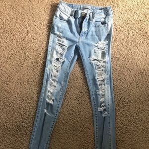 American Eagle Super Rip High Rise Stretch Jegging